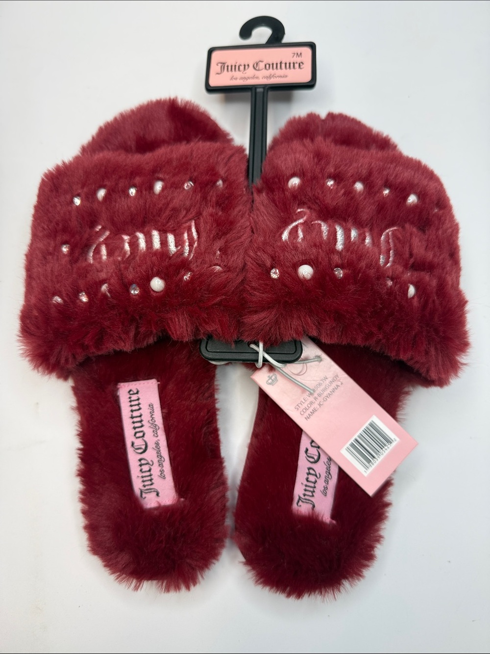 Juicy Couture Women's Gyanna 2 Embellished House Slippers Size 7 - Picture 2 of 5